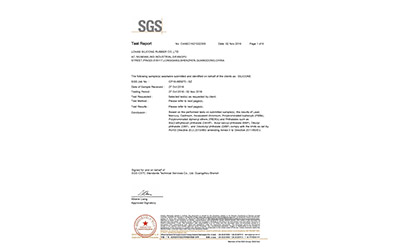 SGS英文证书